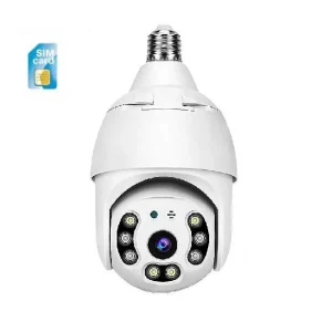دوربین لامپی سیم کارتی چرخشی v380
