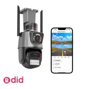 دوربین سیم کارت خور دو لنزه چرخشی v380 pro -OKAM PRO