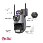 دوربین سیم کارت خور دو لنزه چرخشی v380 pro -OKAM PRO