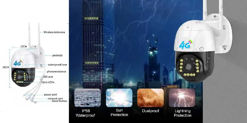 دوربین کنترل از راه دور سیم کارت خور ضد آب