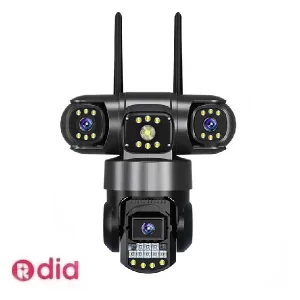 دوربین سیمکارت خور چرخشی سه لنز قابل تنظیم v380
