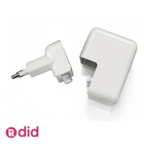 دوربین طرح شارژر بیسیم | رنگ سفید ، دو خروجی ، دو تیکه ، usb