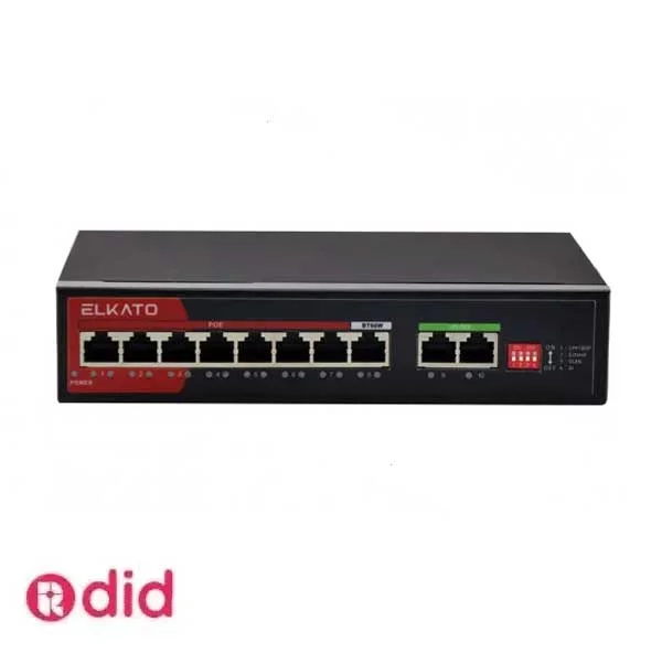 سوییچ-POE-شبکه-8-پورت-EL-1SB0820BP-120W-V2-ELKATO سوییچ POE شبکه 8 پورت EL-1SB0820BP-120W V2 ELKATO